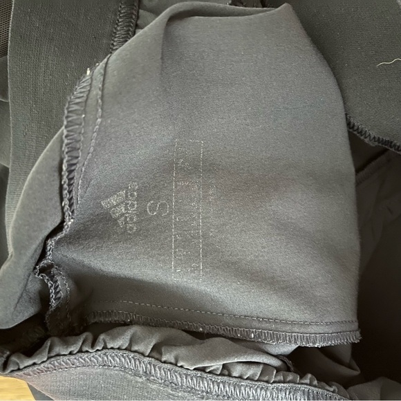 ADIDAS sz S Navy Blue Pants DX9149 3 Stripes Elastic Waist Ankle Zipper - Picture 11 of 12